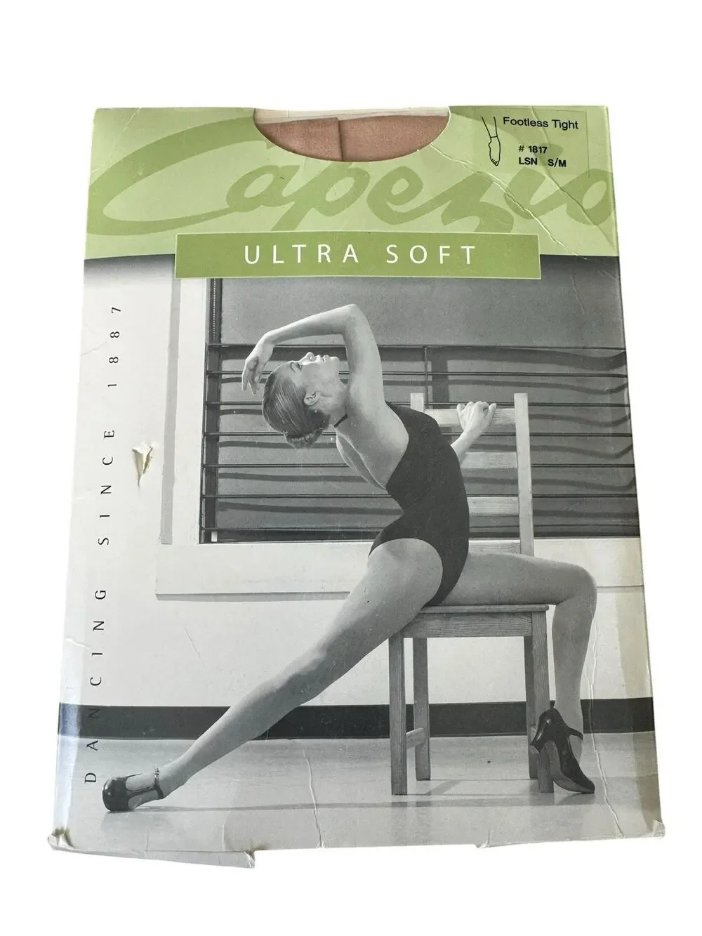 Capezio #1817 Women's Ultra Soft Tights Footless Tan Size S/M Small Medium New
